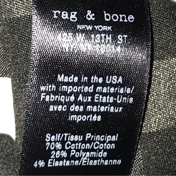 rag & bone NY Skinny Leg Glen Plaid Print Pants in Black and White size 0 - Picture 4 of 16